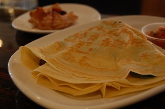 Crêpes alla weizen e spinaci