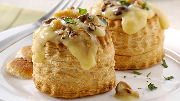 Vol au vent alla birra e funghi