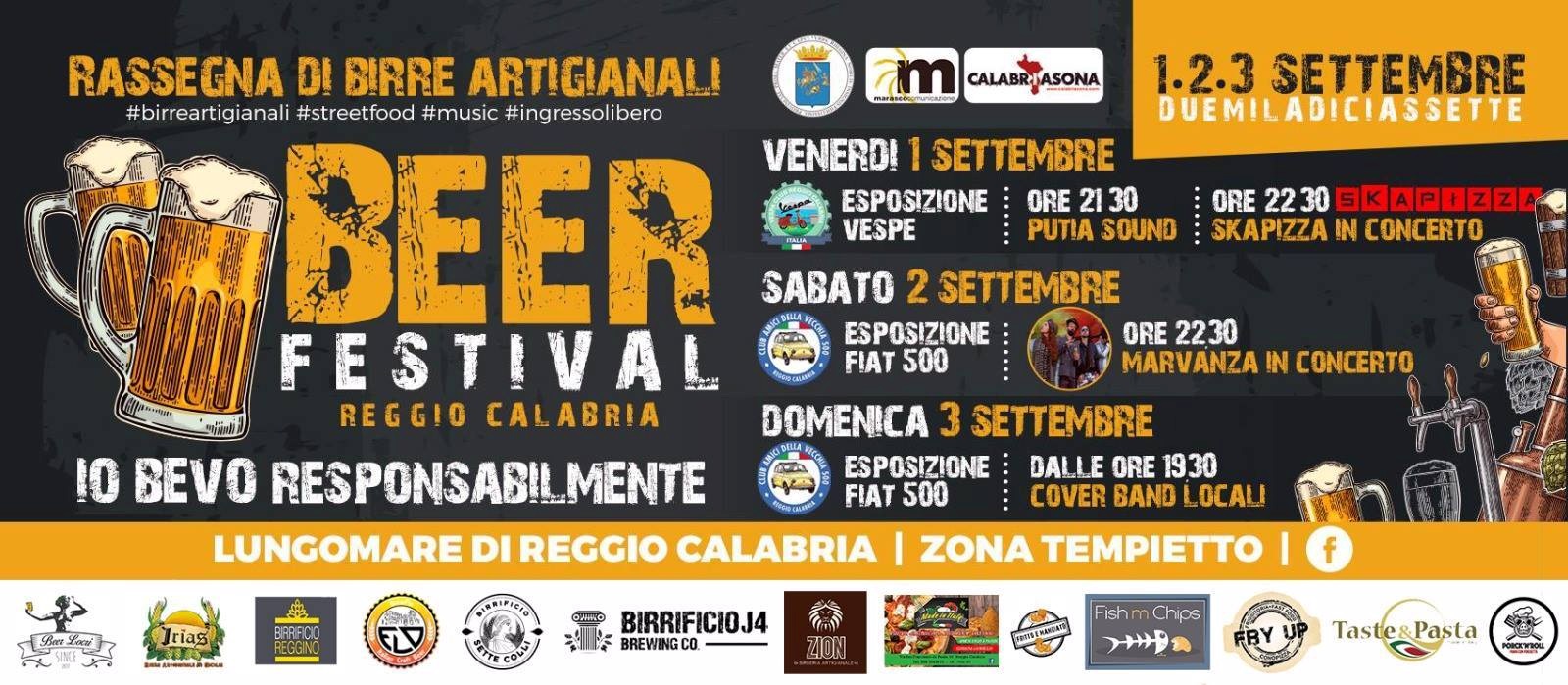 Nel WE il lungomare di Reggio Calabria dedicato alla birra!