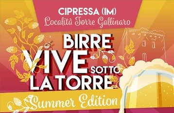 Cipressa: il 23 agosto al via il 4° Festival delle birre artigianali “Birre Vive sotto la Torre Summer Edition”