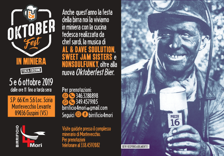 Stasera e domani, Oktoberfest in Miniera 2019 a Montevecchio