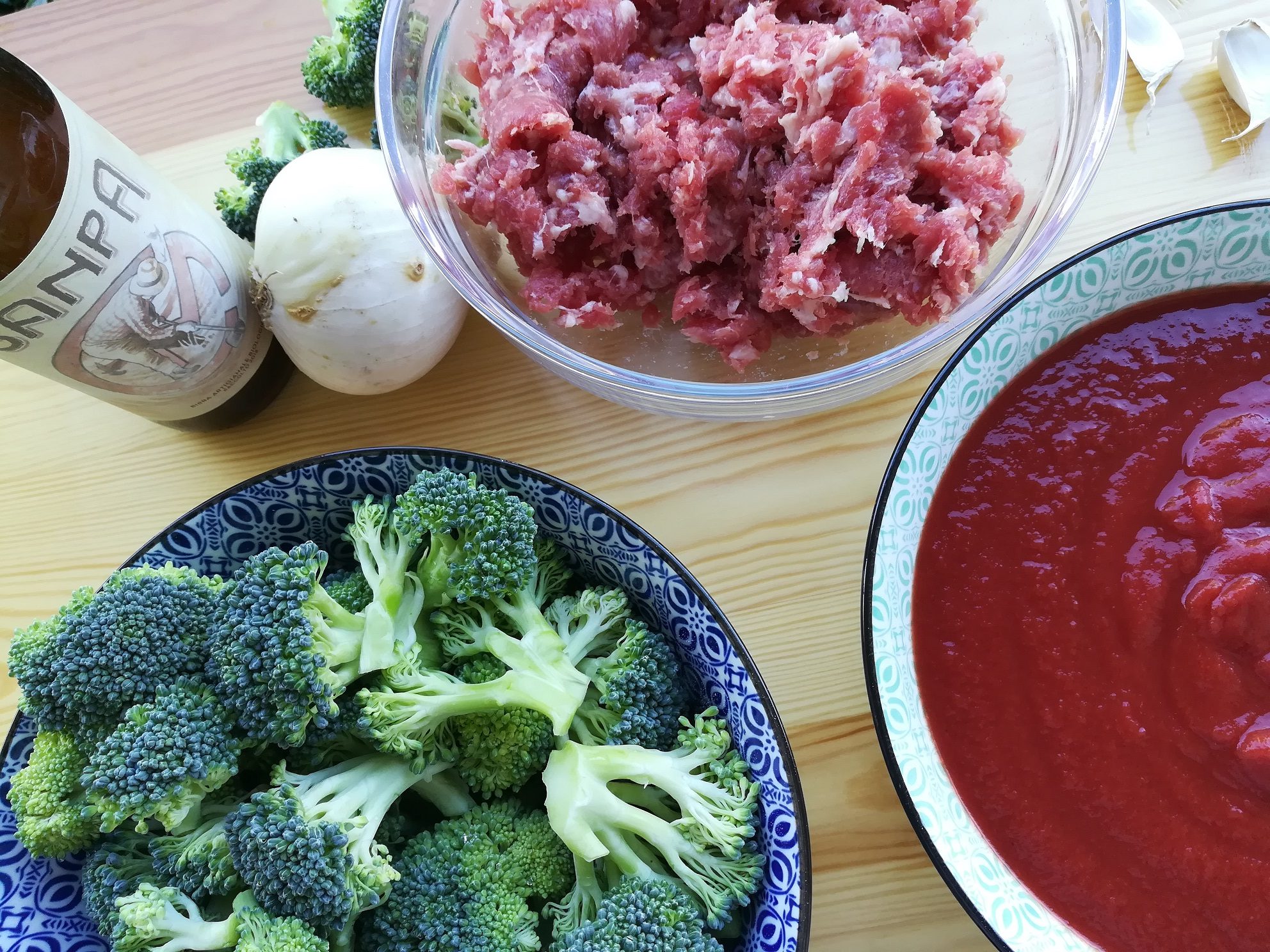 Le lasagne con broccoli e salsiccia alla birra contadina Sanpa®