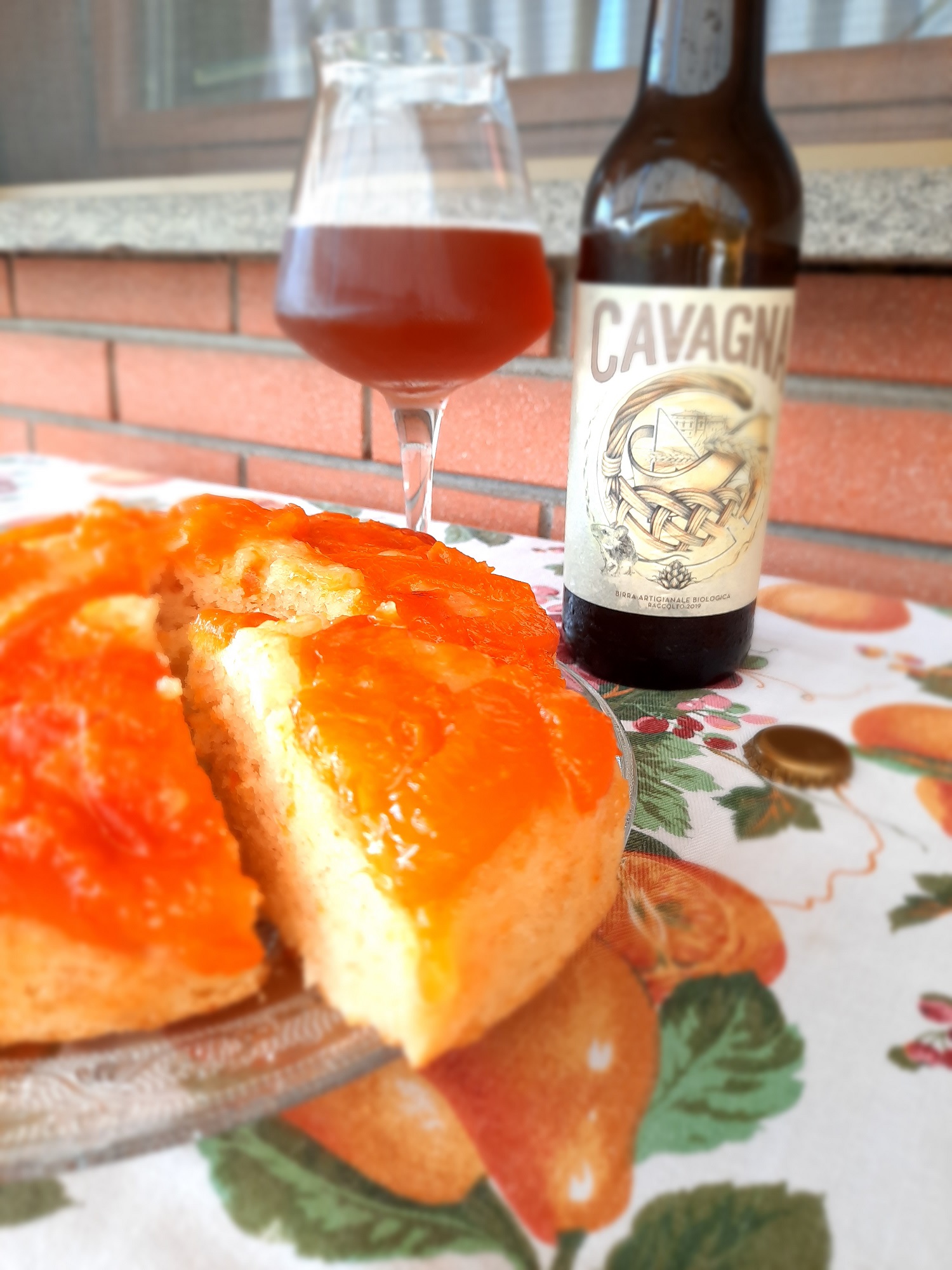 Torta di albicocche caramellate alla birra Cavagna®