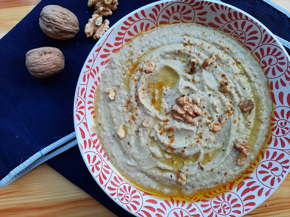 Crema di melanzane e ceci alla birra