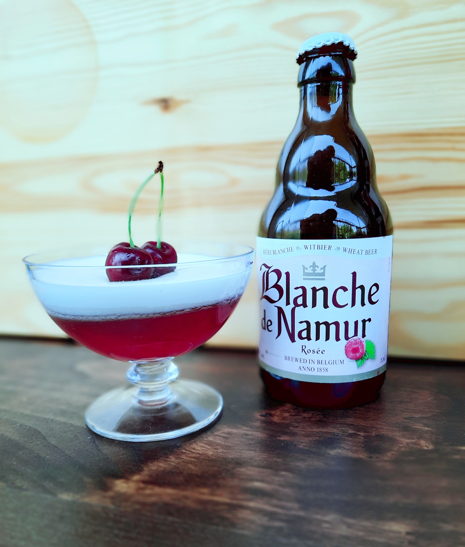 Panna cotta bicolore alla Blanche de Namur Rosée