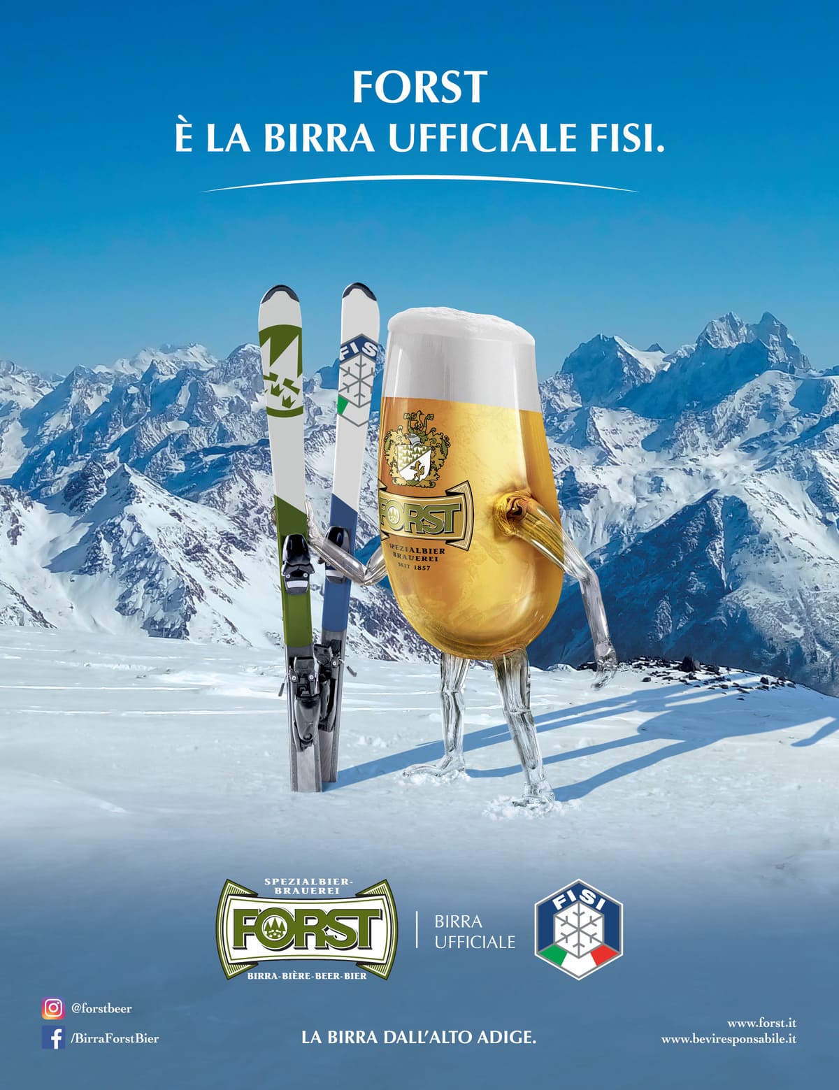 Birra Forst partner di FISI negli sport invernali