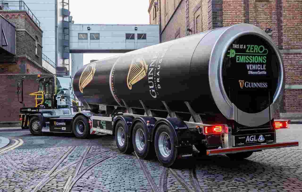Guinness: rivoluzione per i trasporti di birra a 0 emissioni