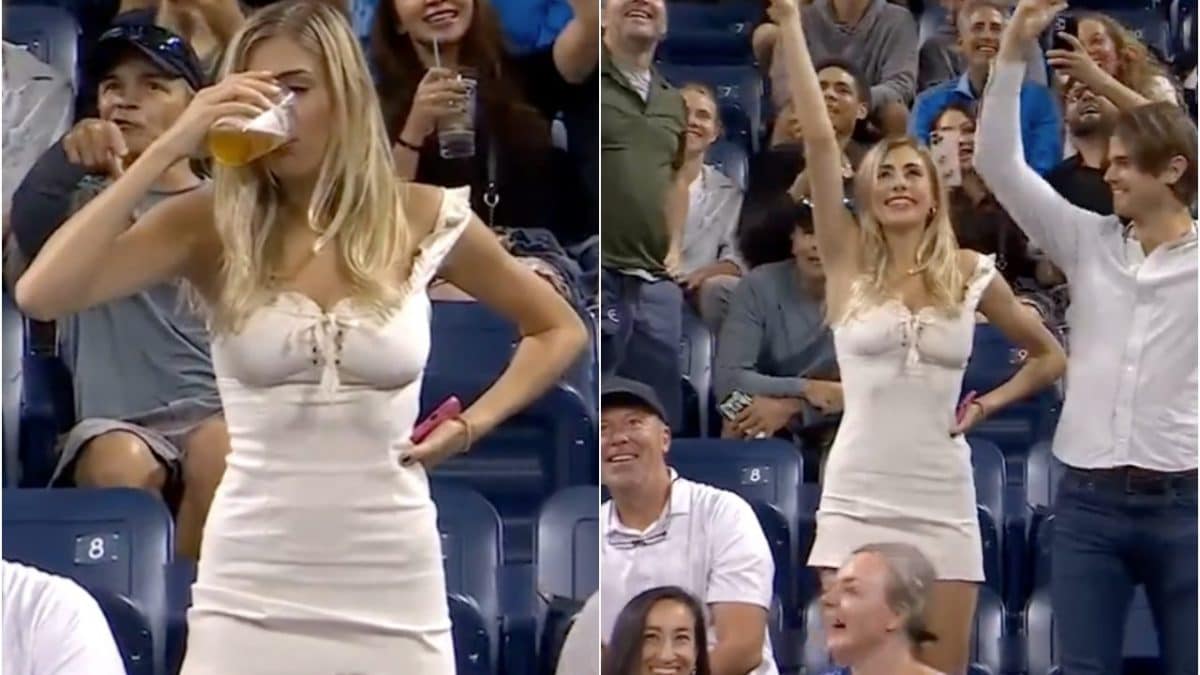 La donna più famosa degli US Open beve birra e non è una tennista!