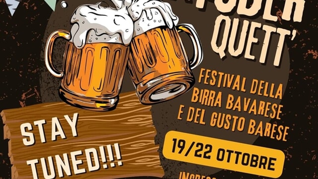 Oktober Quett’, a Bari il Festival della birra bavarese