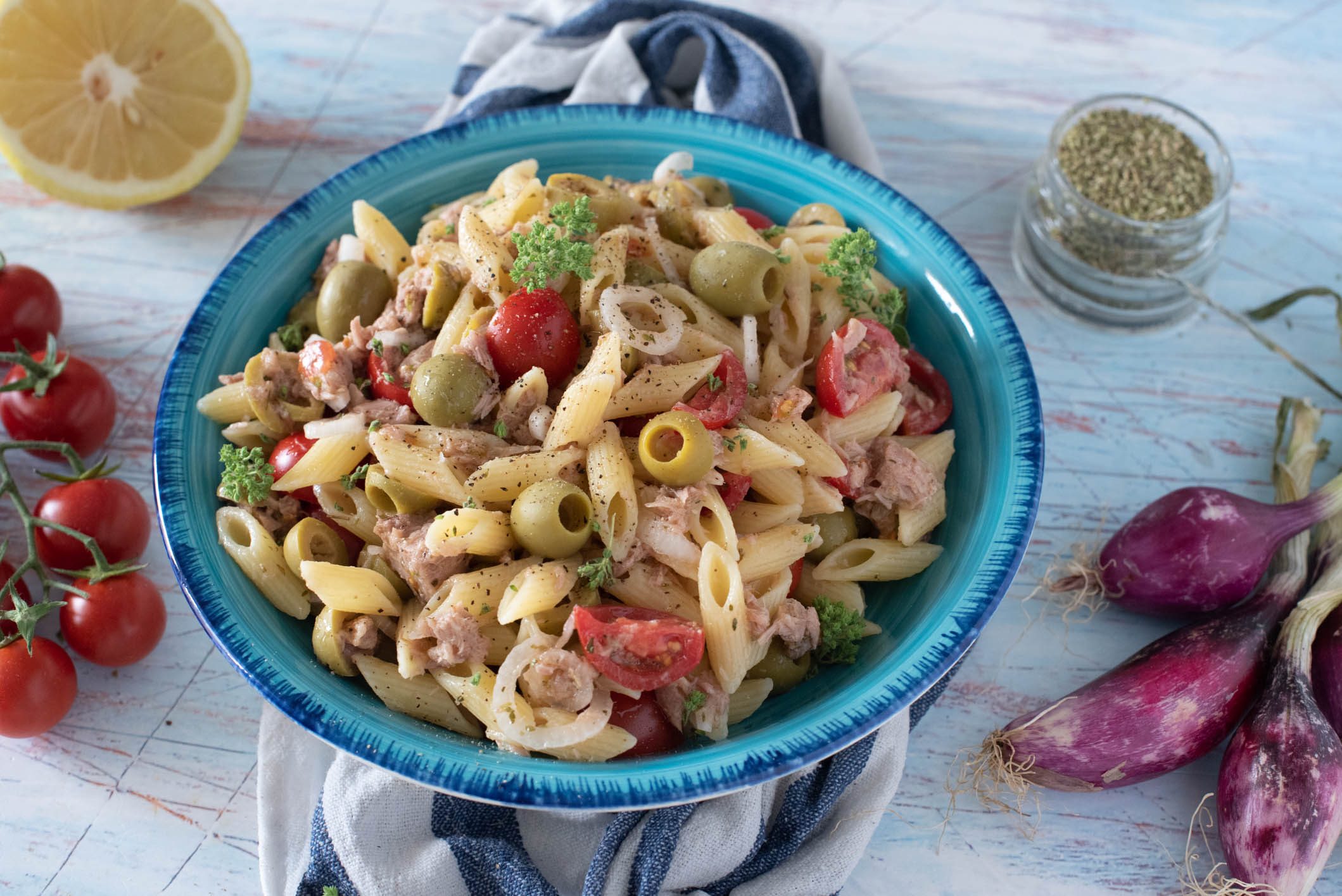 Penne con tonno fresco ai vapori di birra