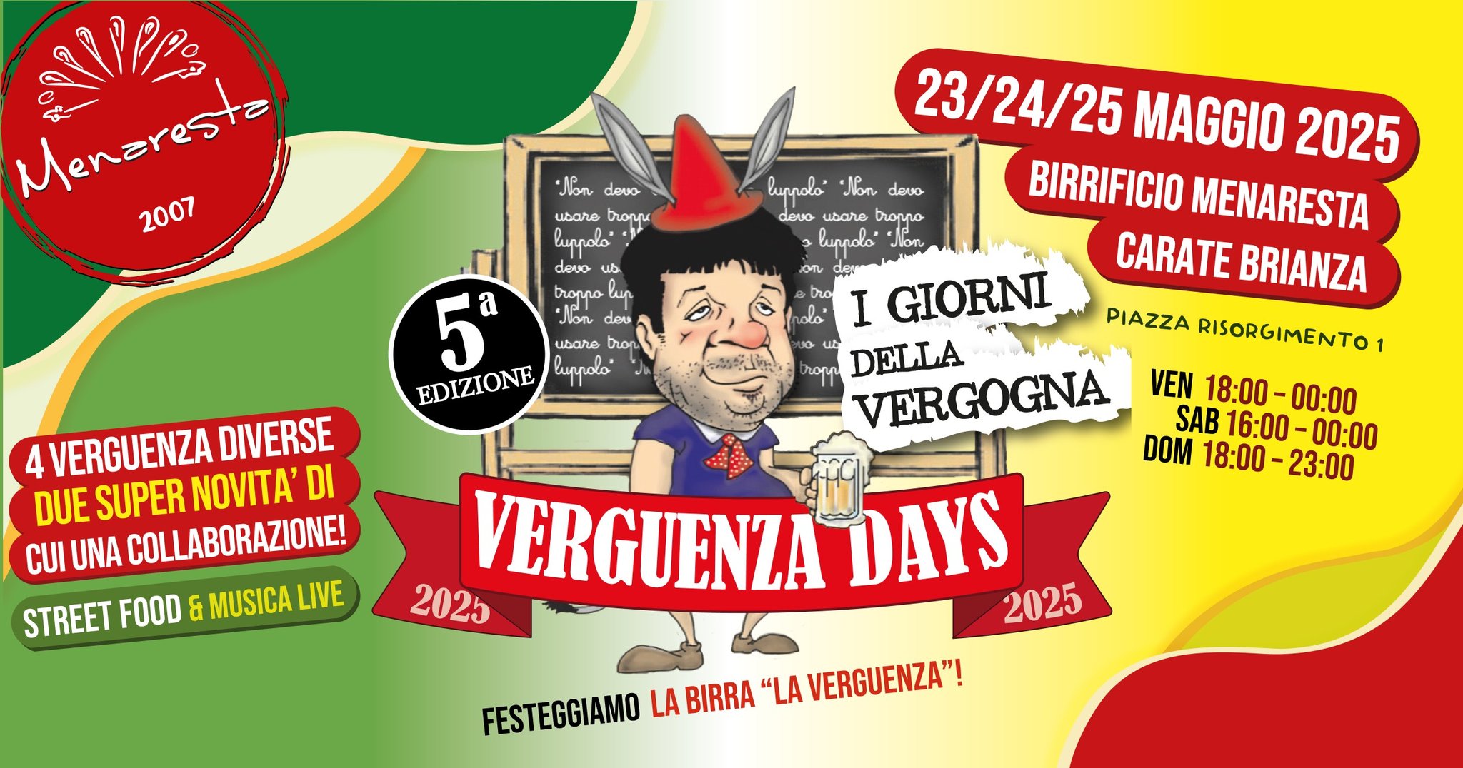 Al via domani la 5ª edizione dei Verguenza Days!